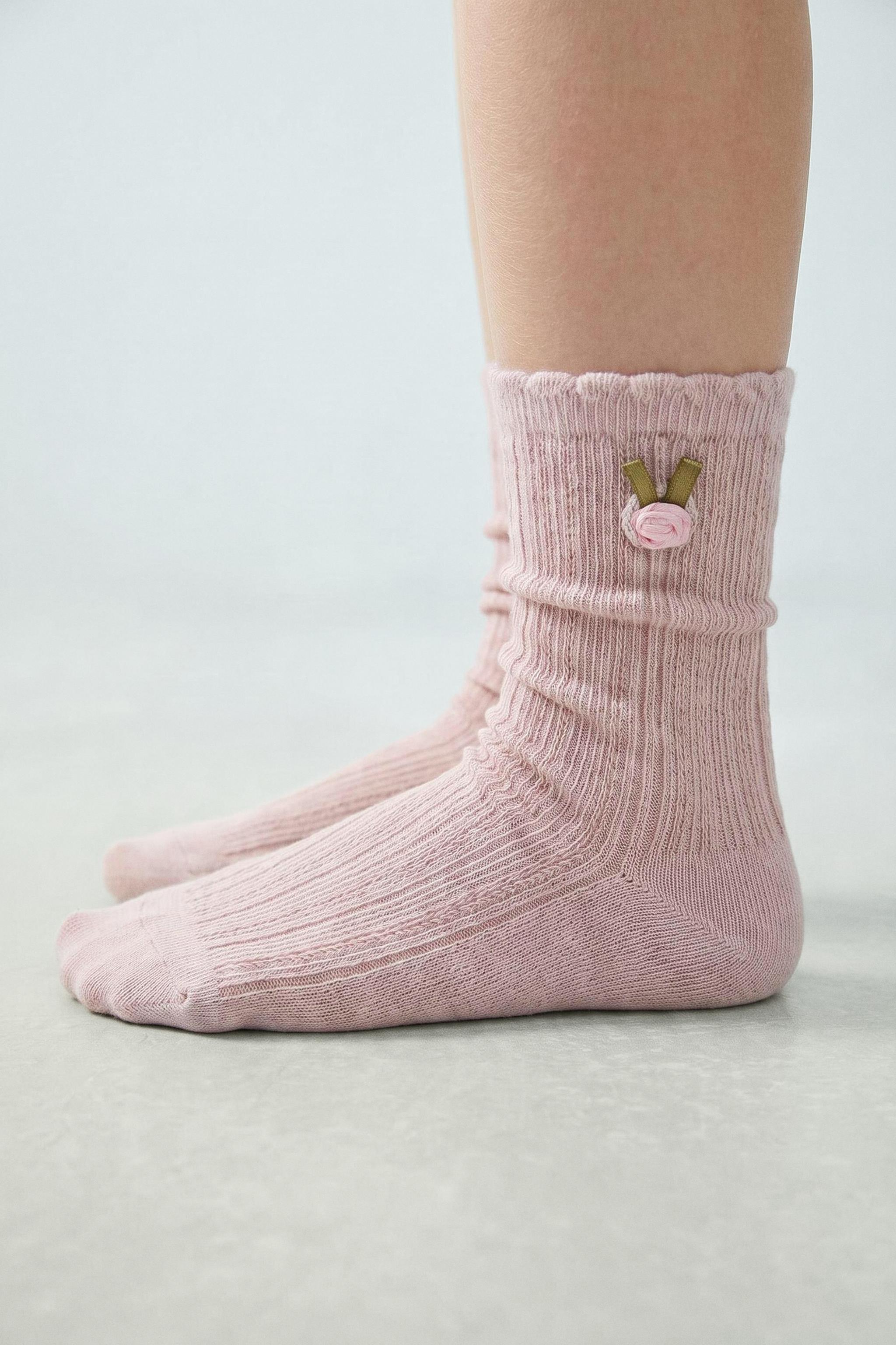 FLORAL CREW SOCKS TWO-PACK